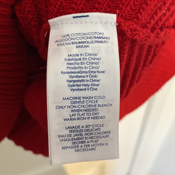 CHAPS - red sweater cotton size 2X - Picture 4 of 5